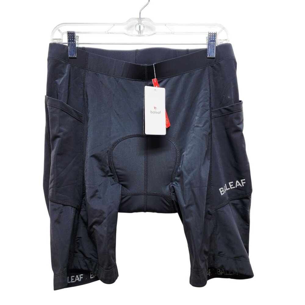 Baleaf Mens Black Cycling Shorts With Padded Liner Size XL UPF 50+ Protection